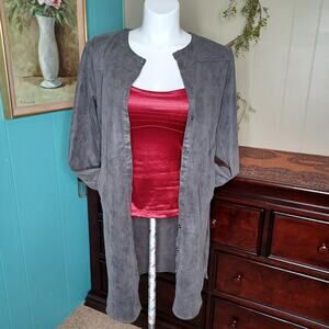 Poools Buttery Soft Faux Suede Jacket Size 12